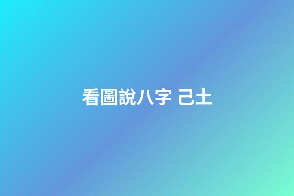 看圖說八字 己土